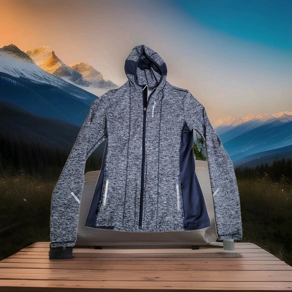 Brooks Women's Full Zip Running Hoodie Jacket Medium Gray Equilibrium Thumbholes